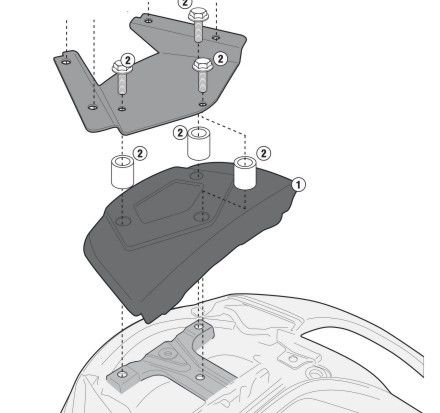 GIVI SR3104KIT SUZUKI BURGMAN 650 - 650 EXECUTIVE (13-20) ARKA ÇANTA TAŞIYICI BAĞLANTI KİTİ