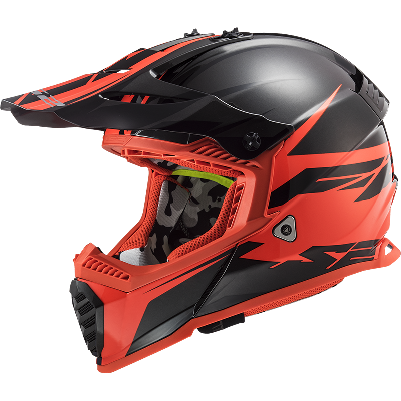 LS2 FAST EVO ROAR MAT SİYAH-KIRMIZI KASK
