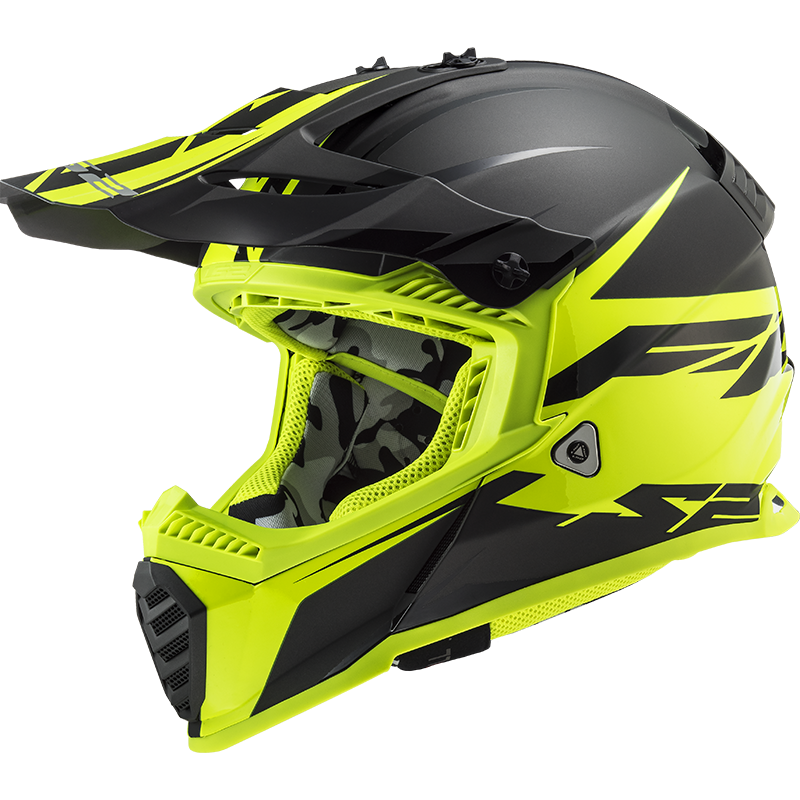 LS2 FAST EVO ROAR MAT SİYAH-NEON SARI KASK