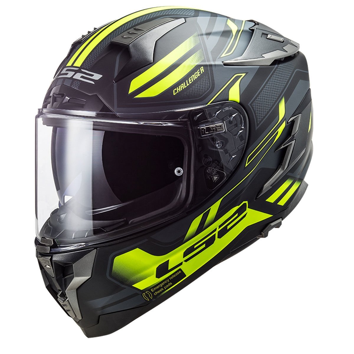 LS2 CHALLENGER SPIN MAT SİYAH-KOBALT KASK