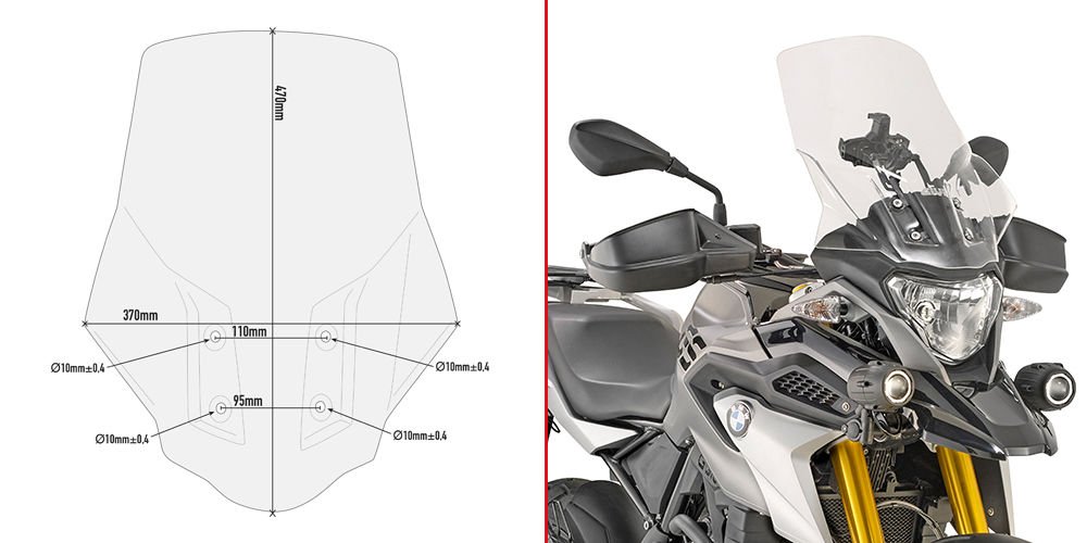 GIVI D5126ST BMW G 310 GS (17-24) RÜZGAR SİPERLİK