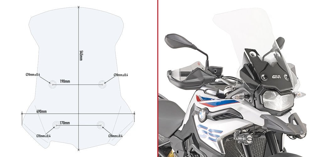 GIVI D5127ST BMW F 750 GS - F 850 GS (18-24) RÜZGAR SİPERLİK