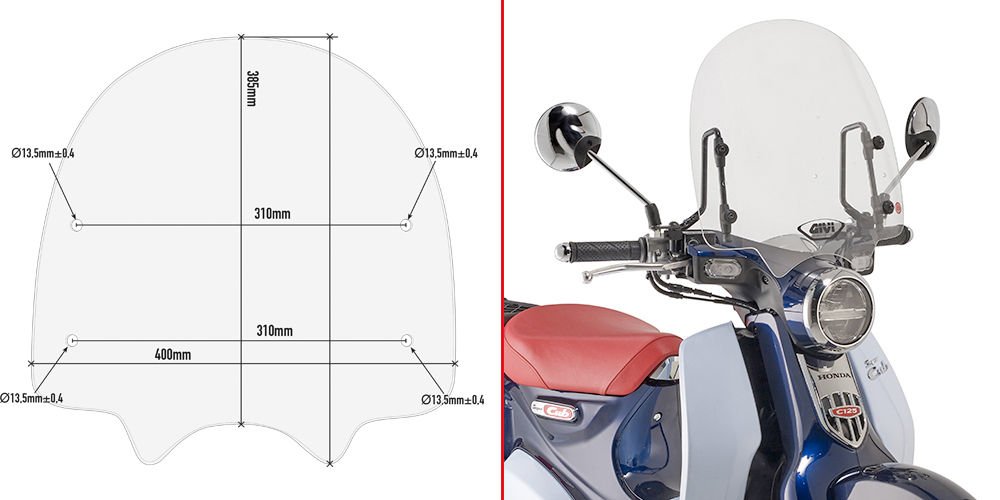 GIVI 1168A HONDA SUPER CUB C125 (18-23) RÜZGAR SİPERLİK