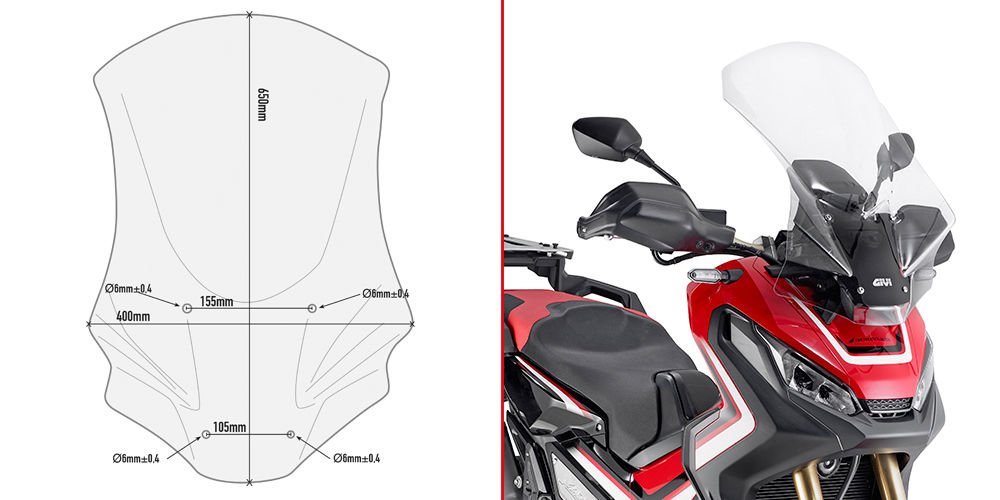 GIVI D1156ST HONDA X-ADV 750 (17-20) RÜZGAR SİPERLİK