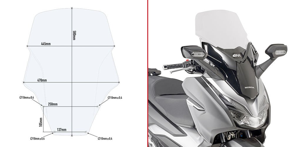 GIVI D1166ST HONDA FORZA 125-250 (18-20) RÜZGAR SİPERLİK