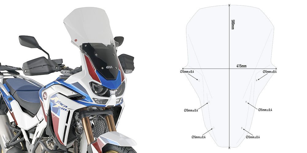 GIVI D1178ST HONDA CRF1100L AFRICA TWIN (24) - AFRICA TWIN ADV.SPORTS (20-24) RÜZGAR SİPERLİK