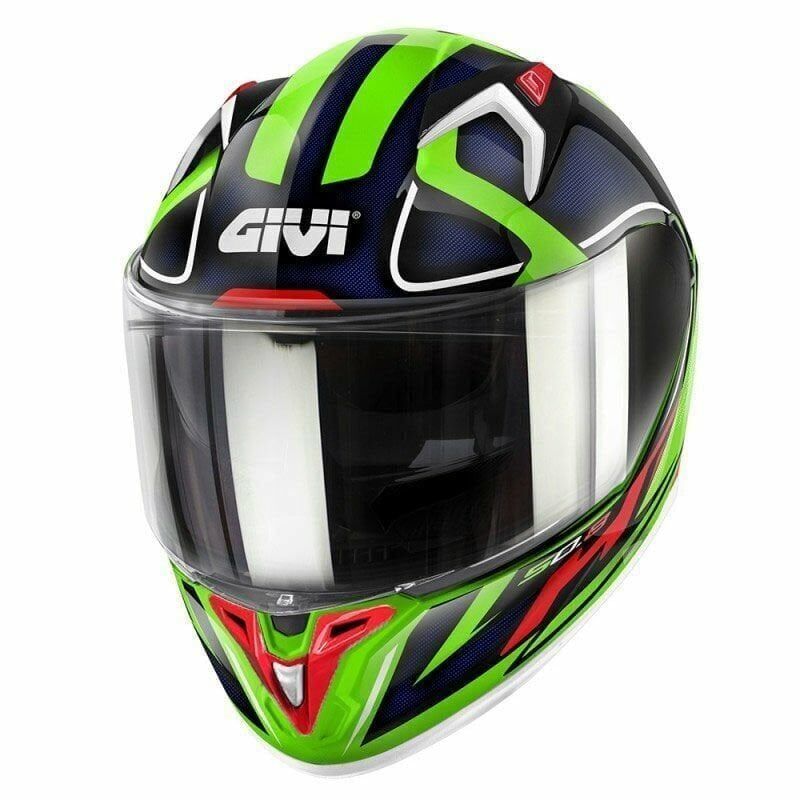 GIVI 50.8 RACER SİYAH-TITANIUM-KIRMIZI KASK Beyaz-Yeşil - S