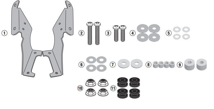 GIVI D2143KIT YAMAHA NIKEN 900 (19-23) RÜZGAR SİPERLİK BAĞLANTISI