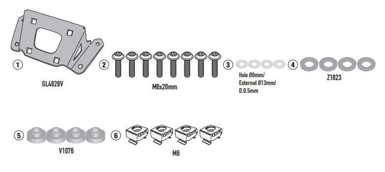 KAPPA A2156AK YAMAHA MT-09 / MT-09 SP (21-23) RÜZGAR SİPERLİK BAĞLANTISI