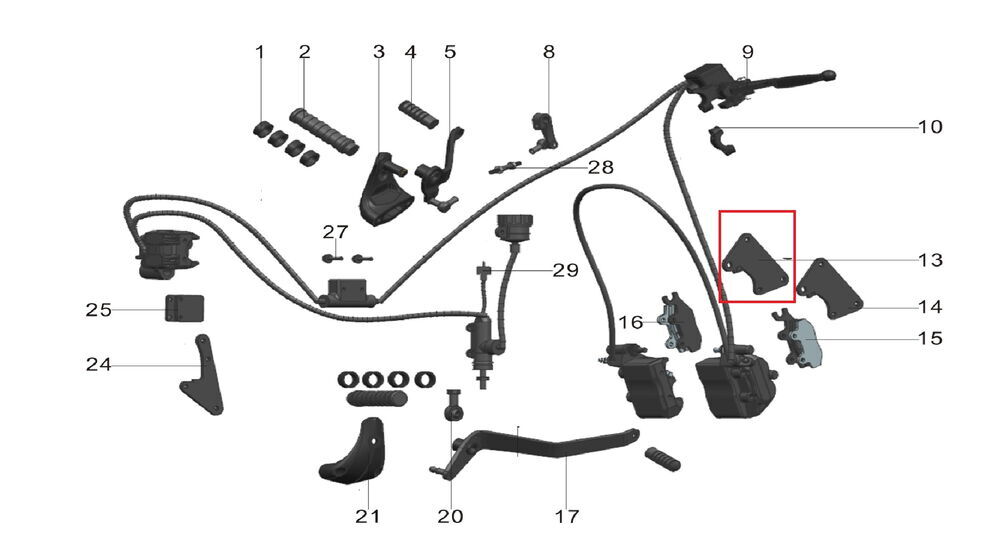 Ön Fren Merkezi Alt Braketi Sağ - PİLDER 125