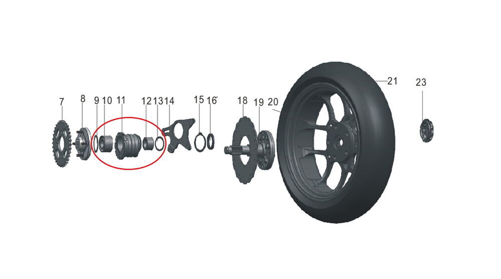 Arka Dişli Göbeği Komple - PİLDER 125