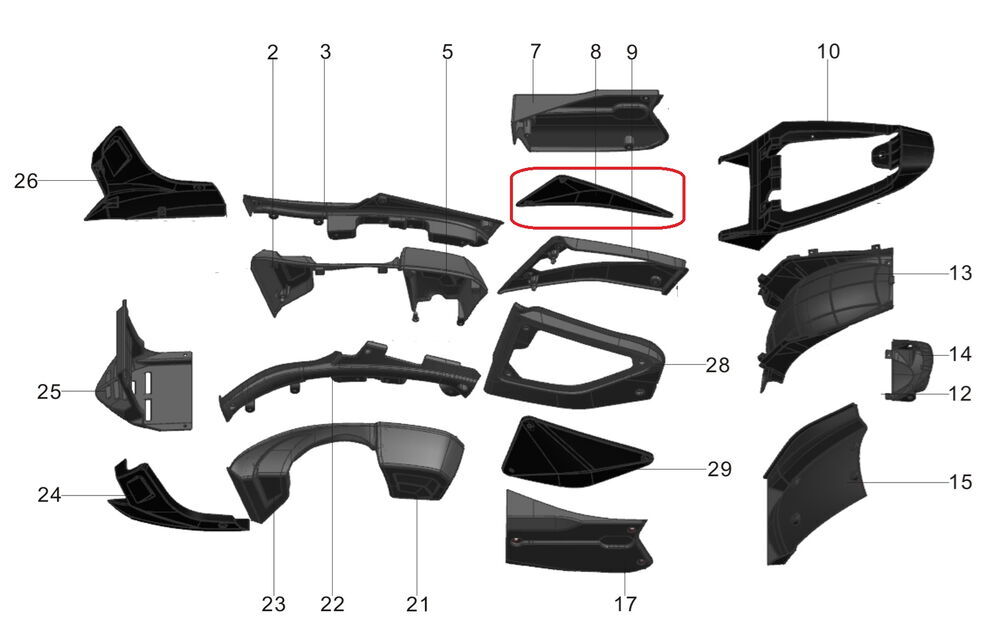 Yan Kapak Alt Sağ - PİLDER 125