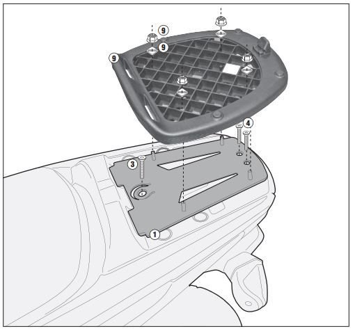 GIVI SR2102 YAMAHA XENTER 125-150 (12-20) ARKA ÇANTA TAŞIYICI