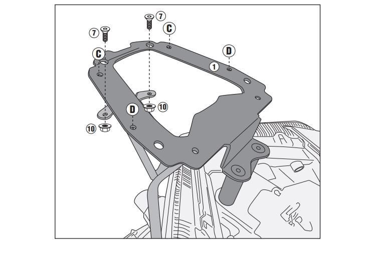 GIVI SR2138 YAMAHA X-MAX 400 (18-21) ARKA ÇANTA TAŞIYICI