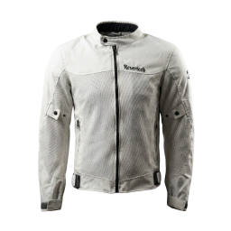 REVERTECH AURA - Beyaz / Terletmeyen Fileli Kumaş - Bel, Dirsek ve Sırt Korumalı Motosiklet Montu