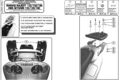 GIVI SR46M YAMAHA MAJESTY 125-150-180 (01-11) ARKA ÇANTA TAŞIYICI