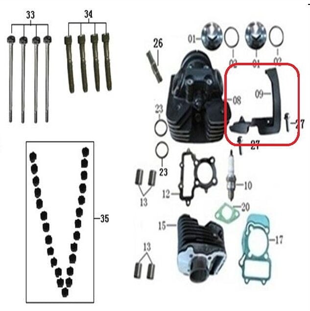 Daytona 250 V Silindir Üst Kapak Sol Askısı