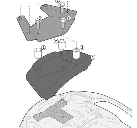 GIVI SR3104KIT SUZUKI BURGMAN 650 - 650 EXECUTIVE (13-20) ARKA ÇANTA TAŞIYICI BAĞLANTI KİTİ