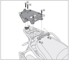 KAPPA KRA5112 BMW R 1200 GS ADVENTURE (14-19) - R 1250 GS ADVENTURE (19-24) ARKA ÇANTA TAŞIYICI