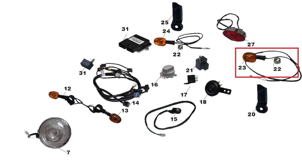 Daytona 125 Sinyal Arka Sol