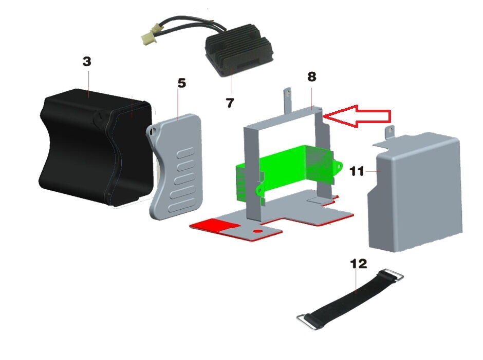 Daytona 125 Akü Montaj Demiri