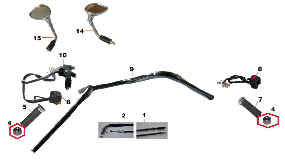 Daytona 125 Gidon Topuzu Takım