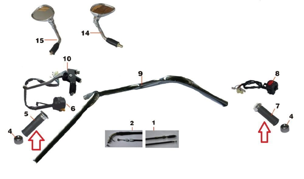 Daytona 125 Gaz Kolu Takım