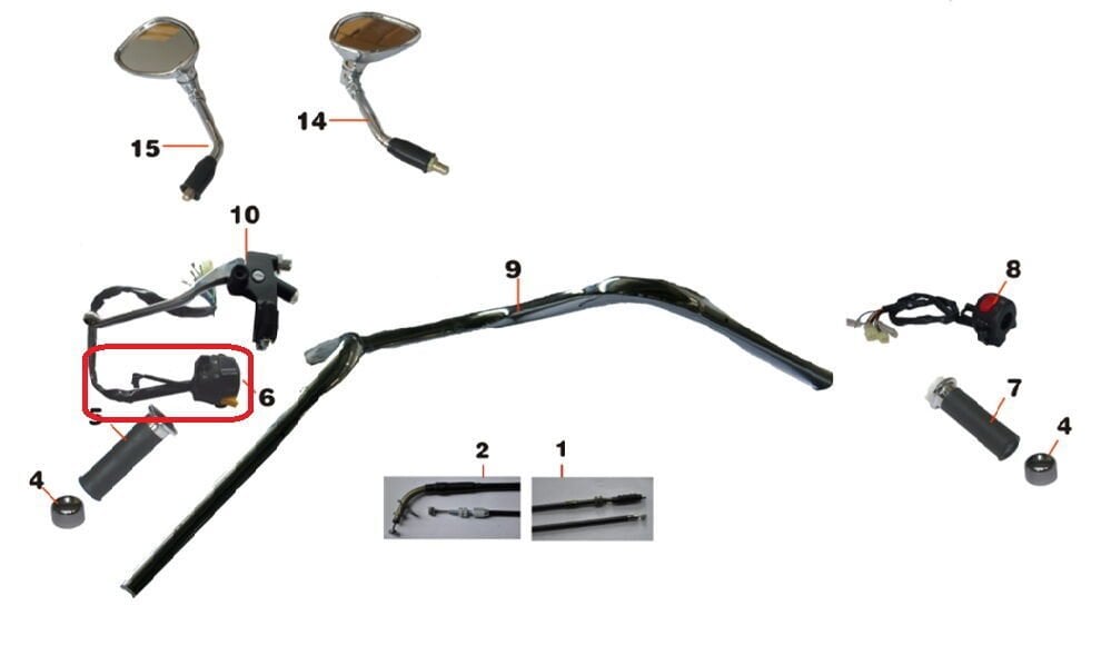 Daytona 125 Kumanda Paneli Sol