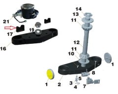 Daytona 125 Gidon Alt Baglantı Braketi Sağ Sol Takım