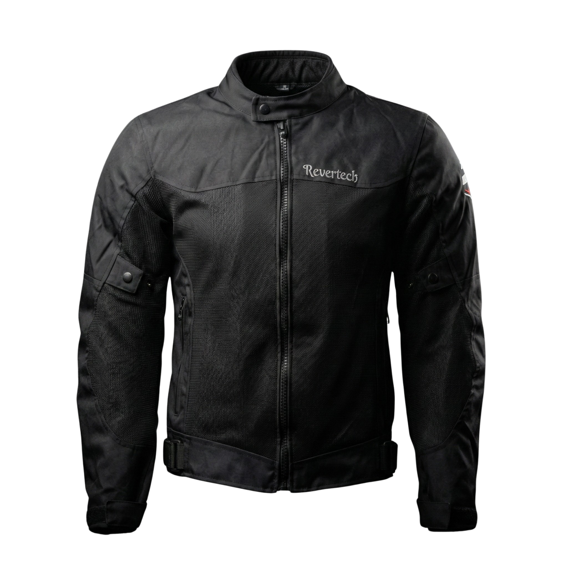 REVERTECH AURA - Siyah / Terletmeyen Fileli Kumaş - Bel, Dirsek ve Sırt Korumalı Motosiklet Montu