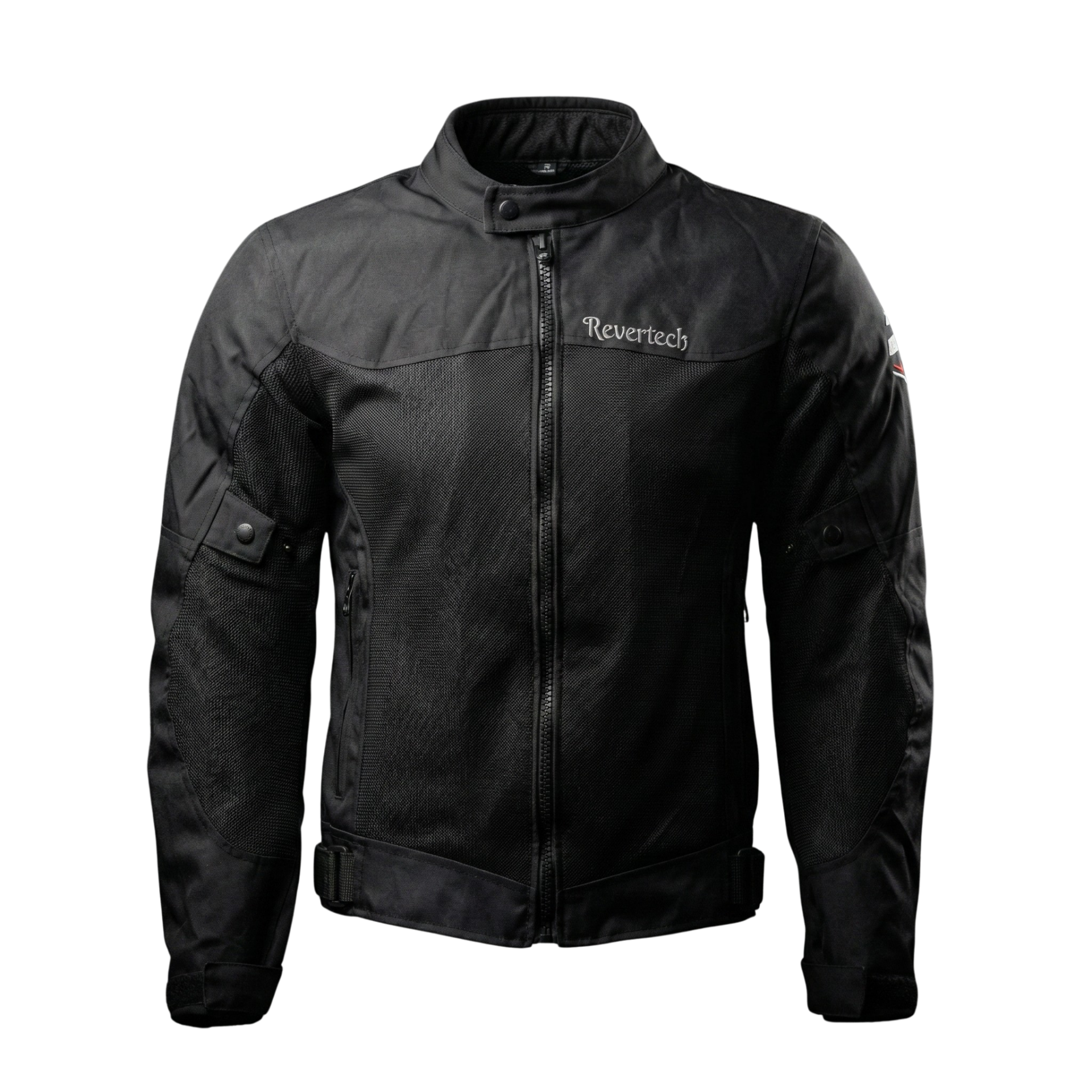 REVERTECH AURA - Siyah / Terletmeyen Fileli Kumaş - Bel, Dirsek ve Sırt Korumalı Motosiklet Montu