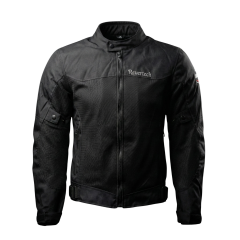 REVERTECH AURA - Siyah / Terletmeyen Fileli Kumaş - Bel, Dirsek ve Sırt Korumalı Motosiklet Montu