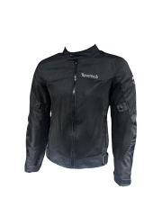 REVERTECH AURA - Siyah / Terletmeyen Fileli Kumaş - Bel, Dirsek ve Sırt Korumalı Motosiklet Montu