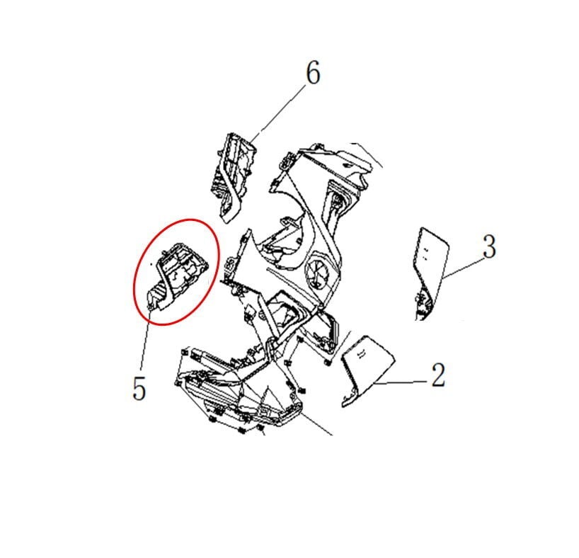 Xsuv 250 Torpido Kapak İç Grenaj Sol