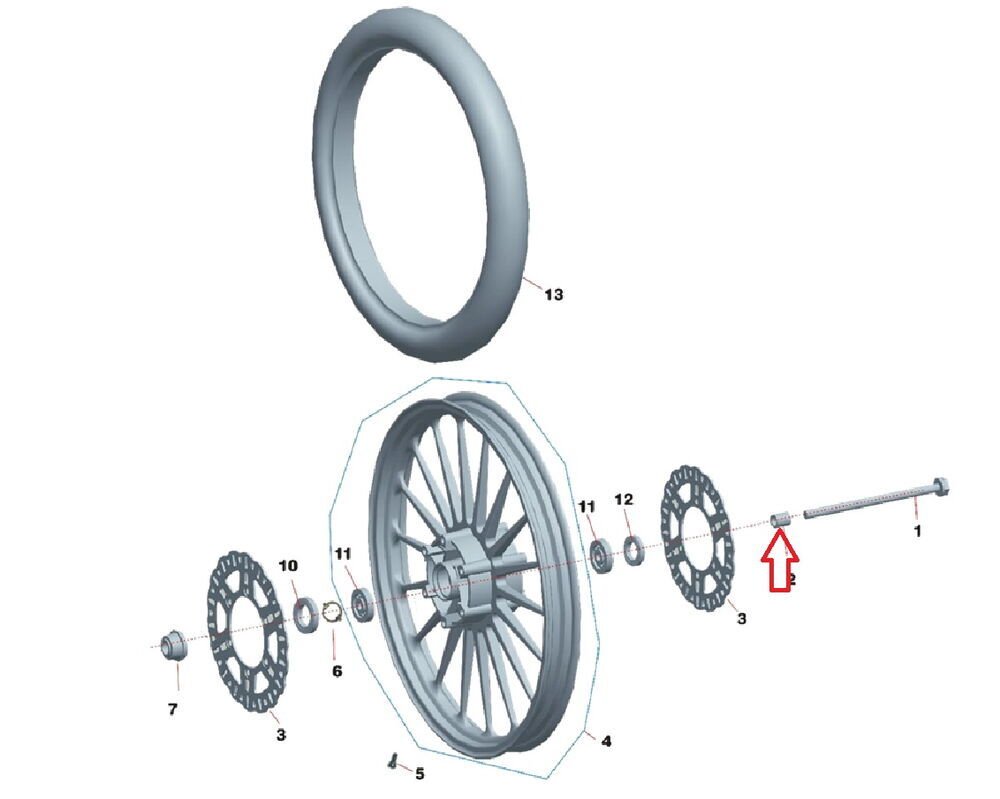 Daytona 125 Ön Teker Mil Burcu