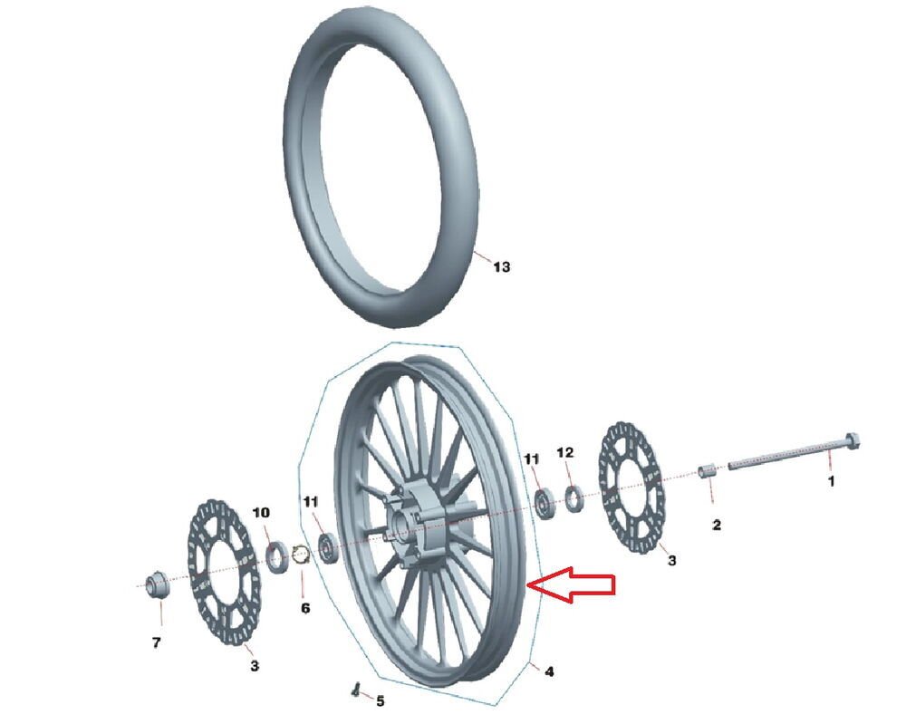 Daytona 125 Ön Jant