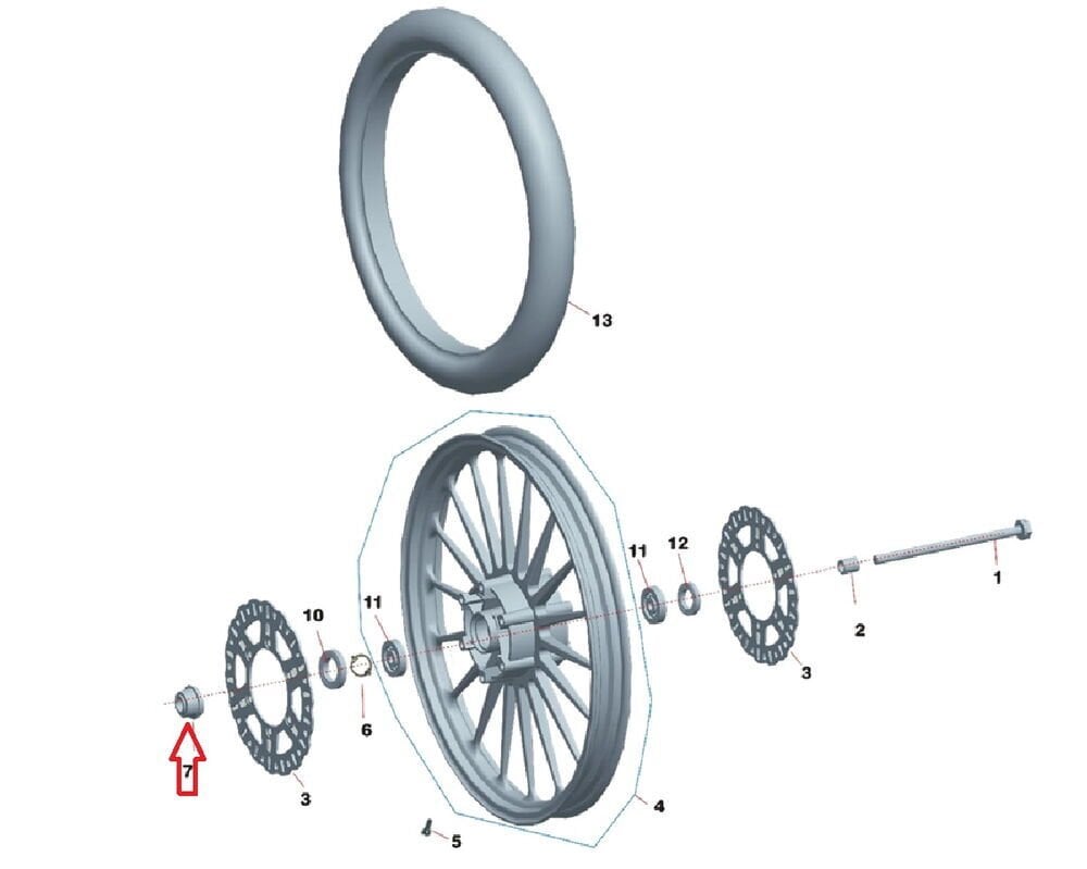 Daytona 125 Ön Teker Burc 2