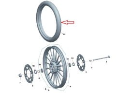 Daytona 125 Ön dış lastik