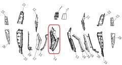 Xsuv 250 Ayak Basma Plastiği İç Siyah Parça Sol