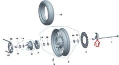 Daytona 125 Arka Teker Mil Sabitleme