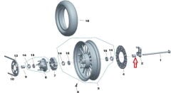 Daytona 125 Arka Teker Mil Burç
