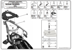 KAPPA KR121 SUZUKI GLADIUS 650 (09-16) ARKA ÇANTA TAŞIYICI