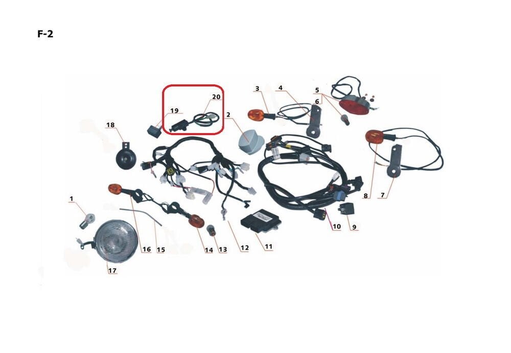 Daytona 250 V Yan Sehpa Müşürü