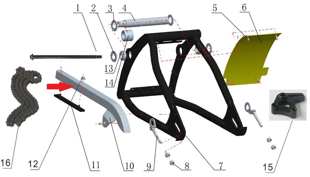 Daytona 250 V Zincir Kapağı