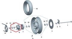 Daytona 125 Arka Jant Flanş / Dişli Göbegi