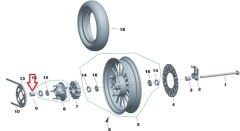 Daytona 125 Arka Jant Teker Burç 2
