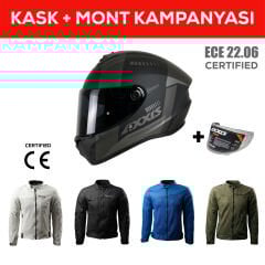 Draken S MP4 B1 / Mat Siyah Full Face Motosiklet Kaskı - İntercom Uyumlu, DOT VE ECE 22.06