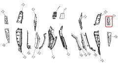 Xsuv 250 Ayak Basamak Plastiği Sağ Üst