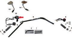 Daytona 250 V Sol Kütük + Debriyaj Kolu Komple