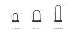 KOVIX KTL14-300BK ALARMLI U KİLİT